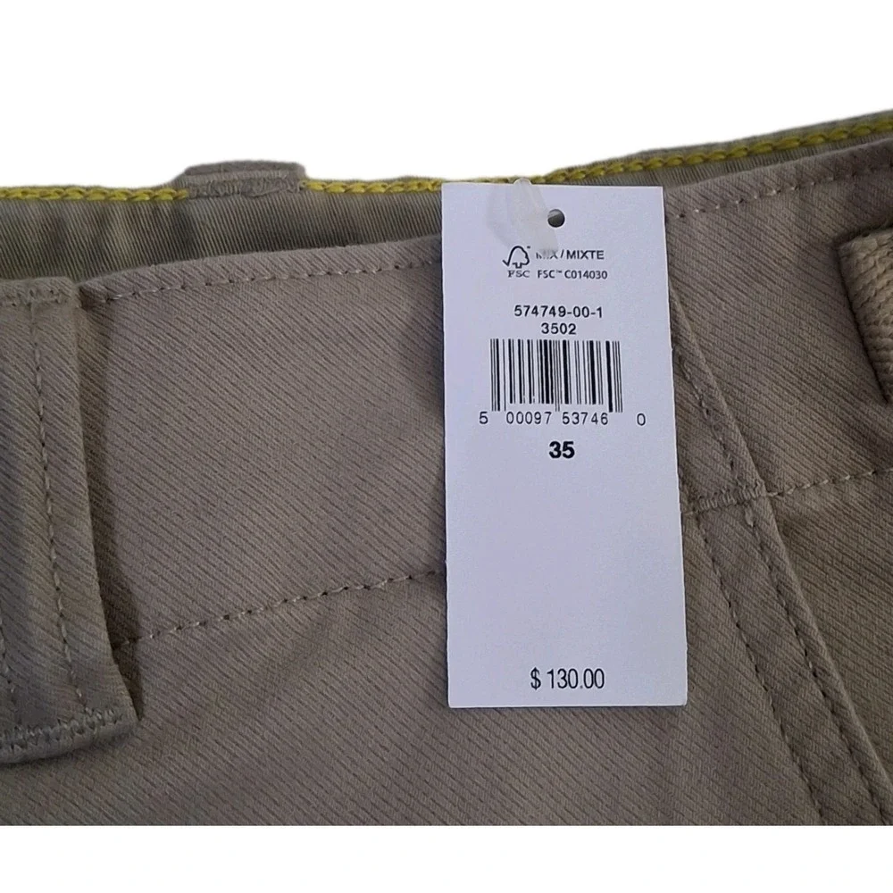 Banana Republic Traveler Cargo Pants Mens‎ 35x30 Beige Athletic Tapered Fit NWT